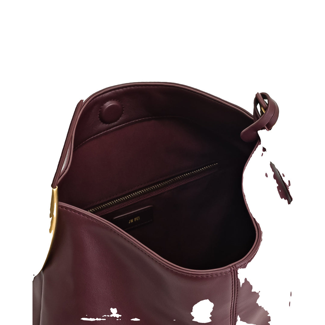 JW PEI Nina Metal Charm Hobo Bag - Burgundy