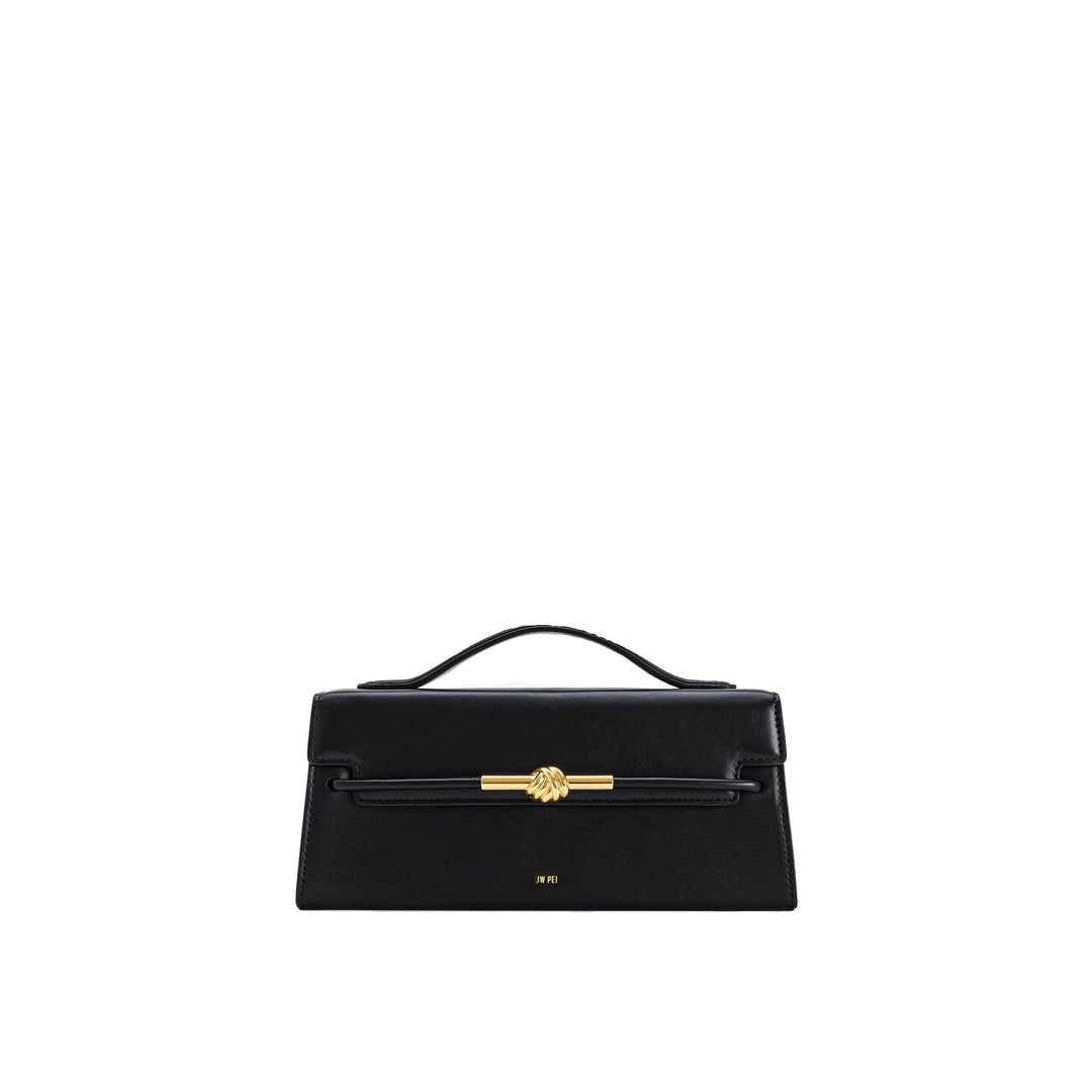 JW PEI Lena Metal Rope Knot Top Handle Bag - Black