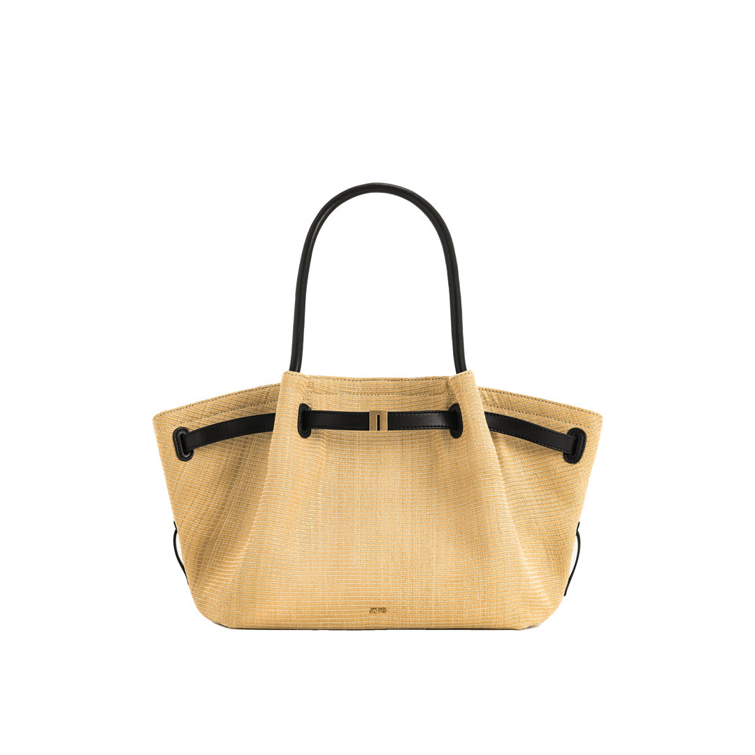 JW PEI Hana  Medium Faux Straw Tote Bag - Brown Straw