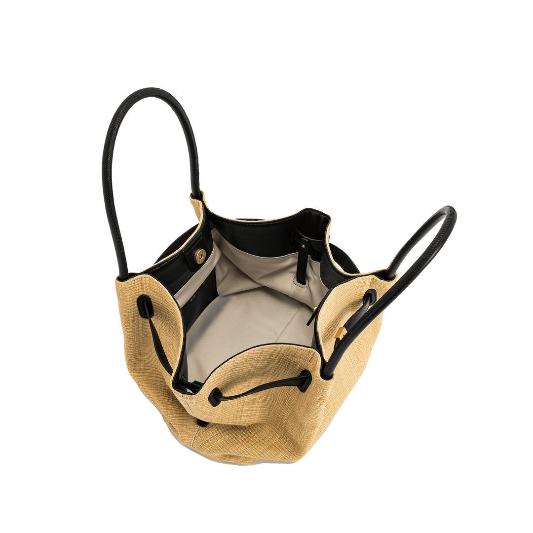 JW PEI Hana  Medium Faux Straw Tote Bag - Brown Straw