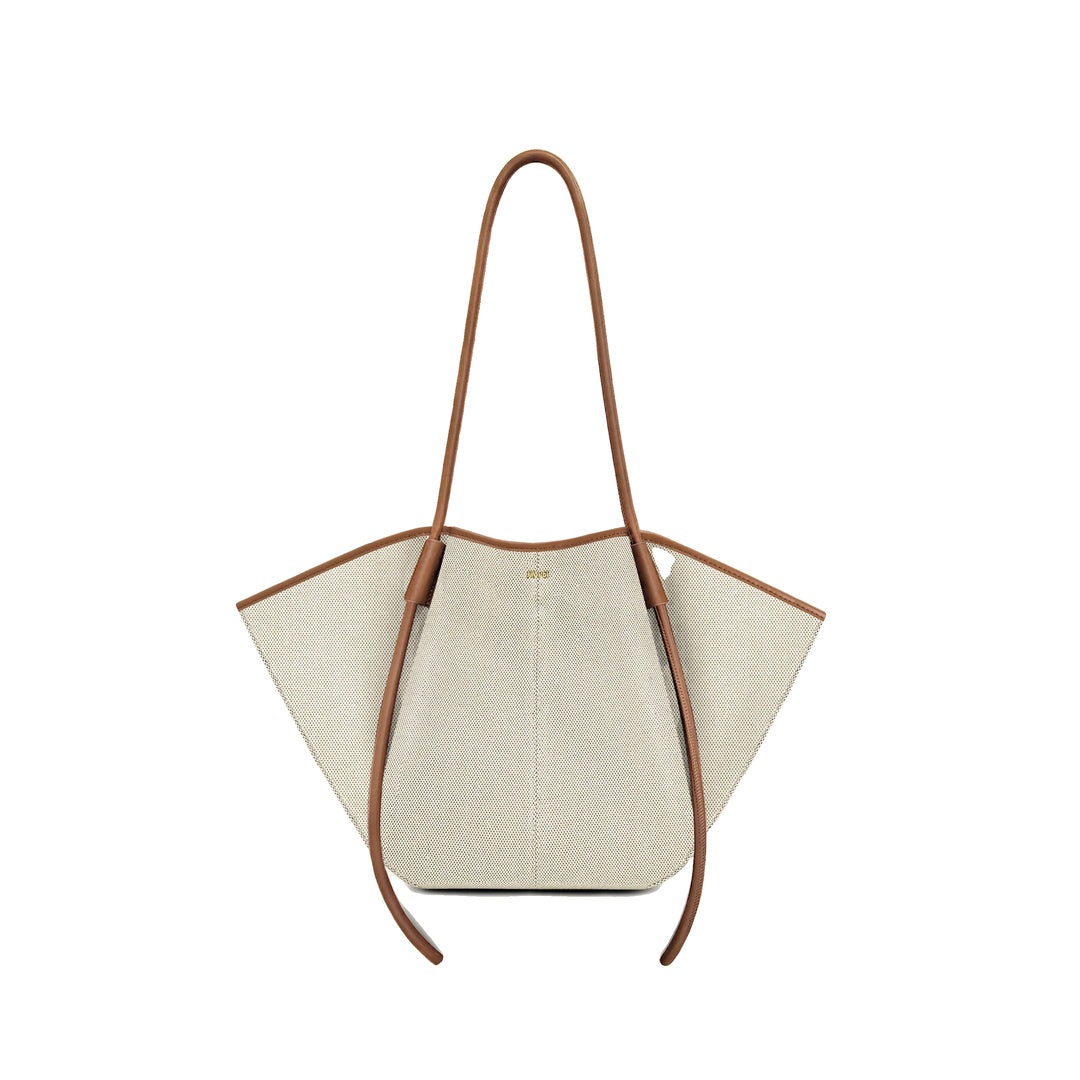 JW PEI Nala Wide Tote Bag - Brown Canvas