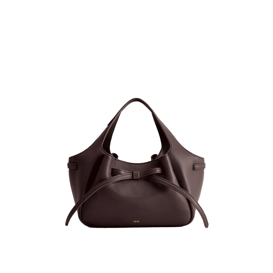 JW PEI Mabel Soft Bow Tote Bag - Dark Brown
