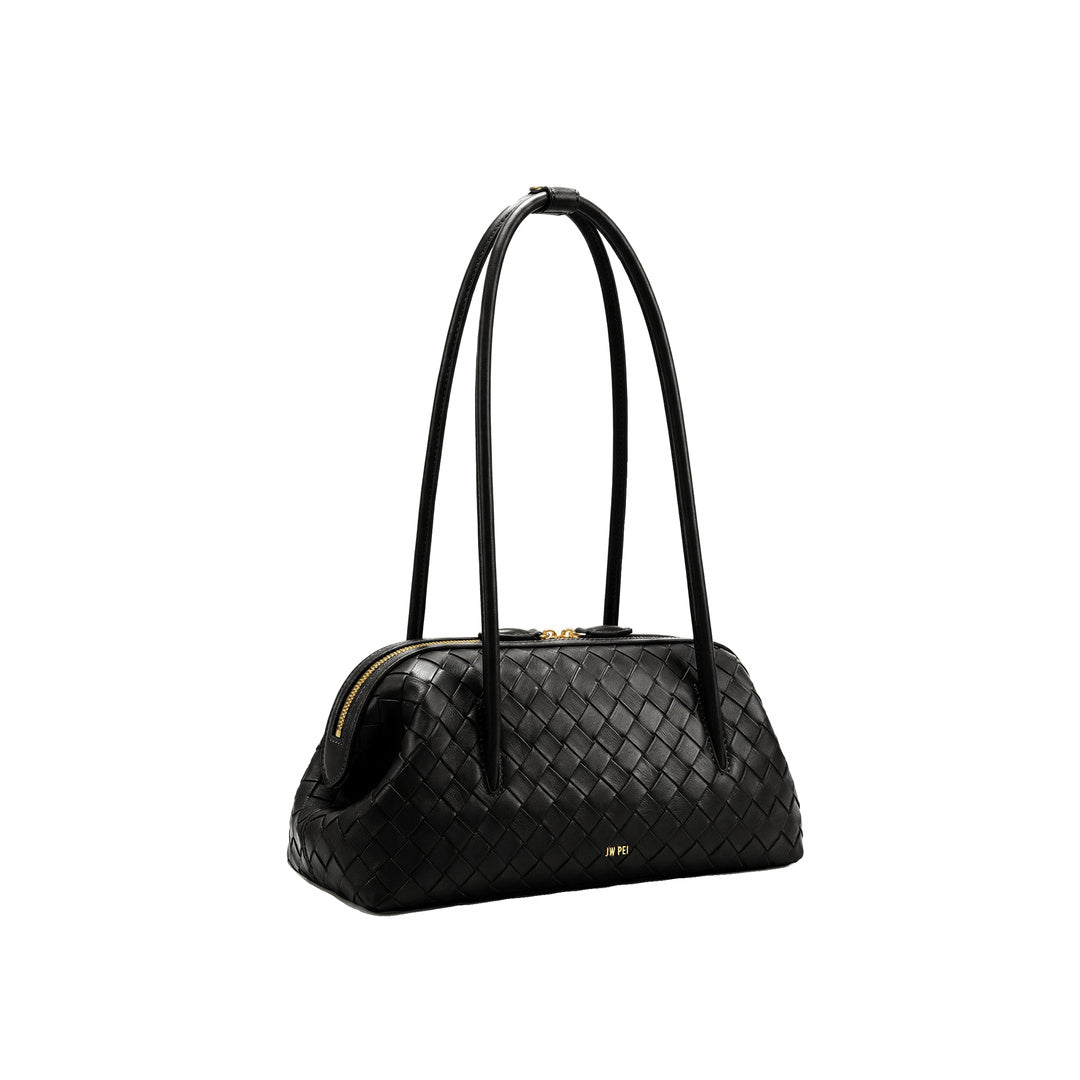 JW PEI Aveline Woven Textured Shoulder Bag - Black