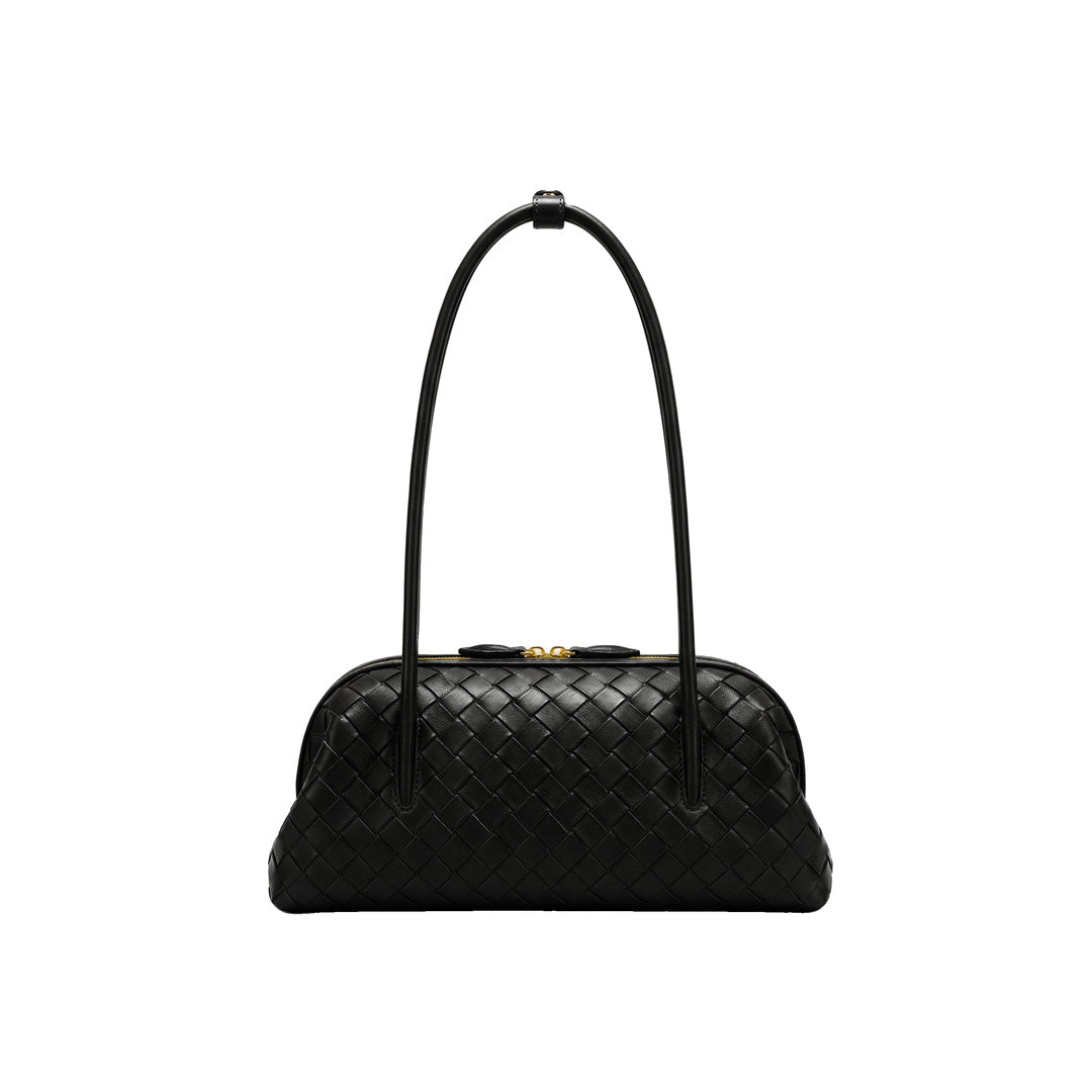 JW PEI Aveline Woven Textured Shoulder Bag - Black