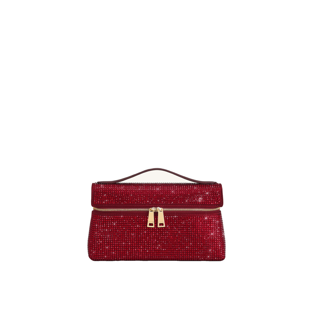 JW PEI Thea Artificial Crystal Top Handle Bag - Red