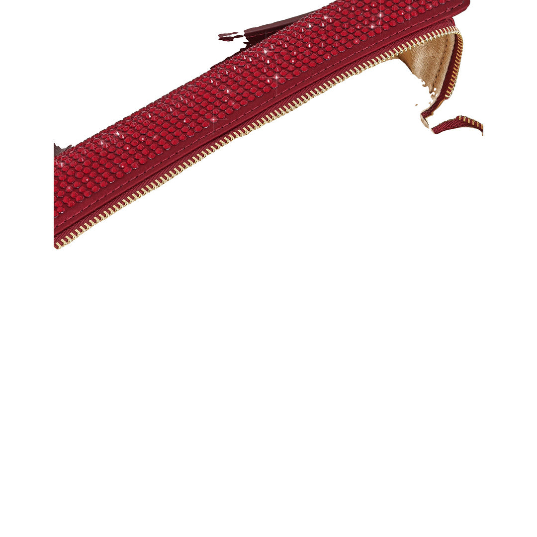JW PEI Thea Artificial Crystal Top Handle Bag - Red