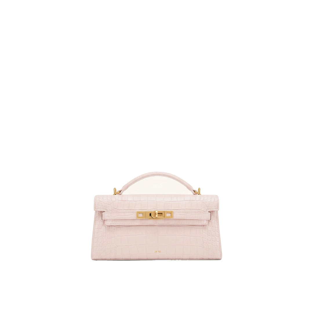 JW PEI Noor Top Handle Bag - Pink Croc