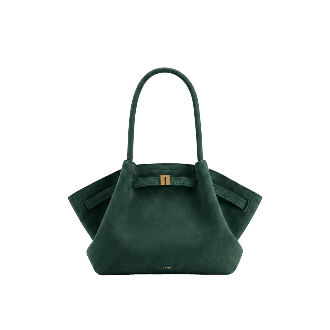 JW PEI Hana Medium Faux Suede Tote Bag - Forest Green