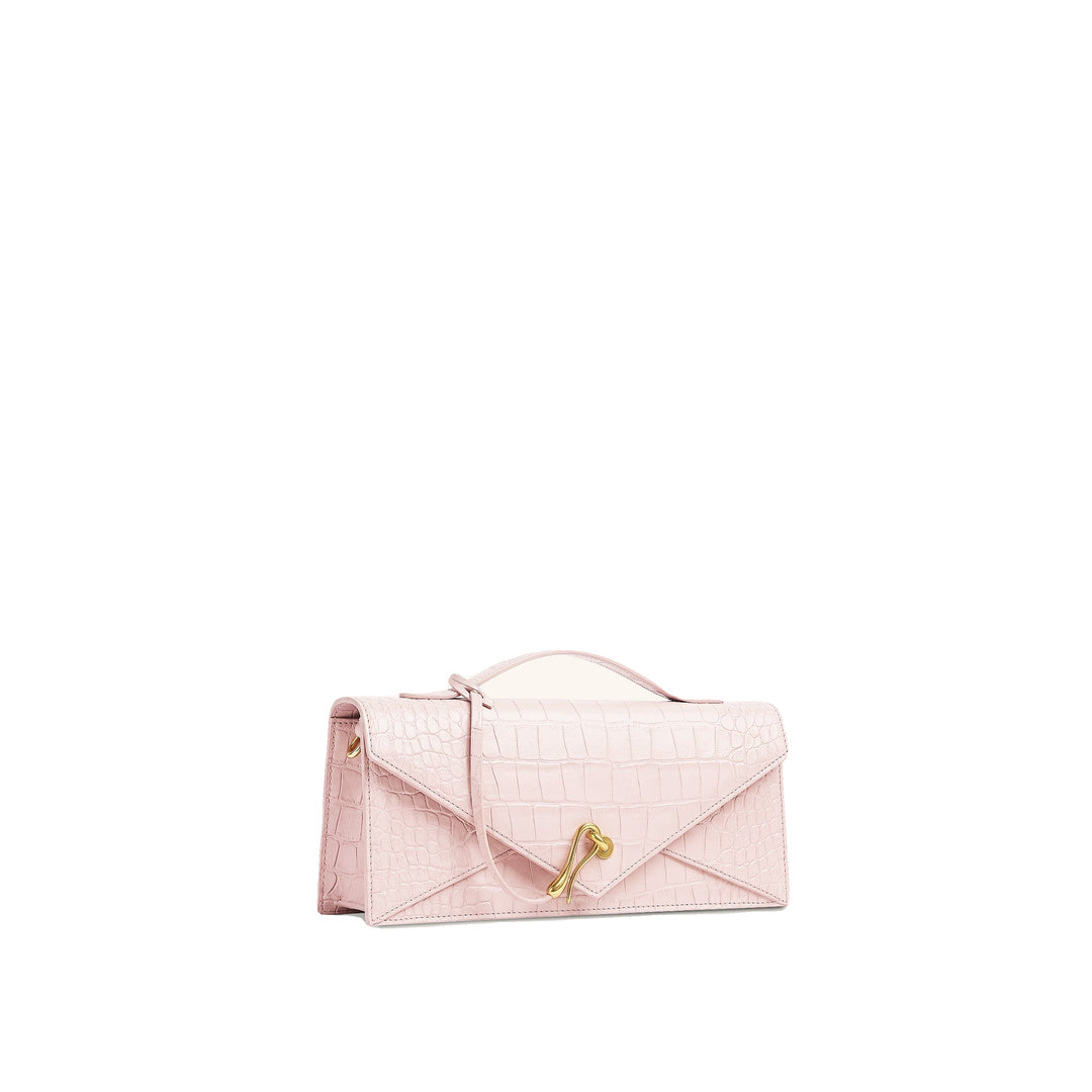 JW PEI Celeste Envelope Top Handle Bag - Pink Croc