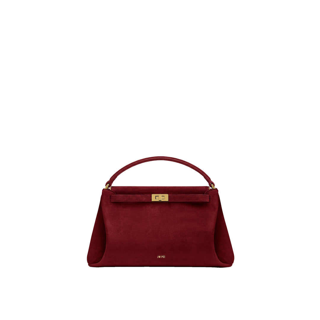 JW PEI Carmen Faux Suede Top Handle Bag - Burgundy