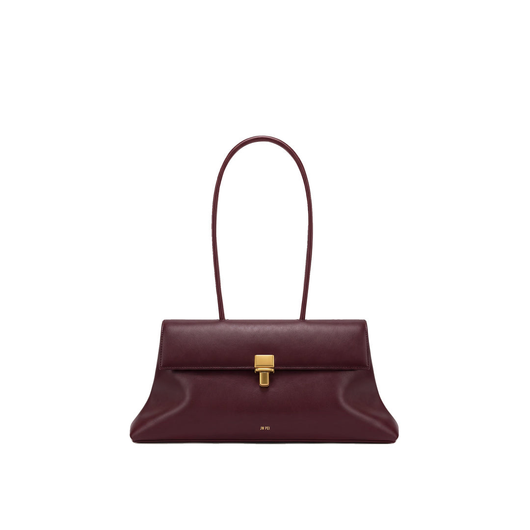 JW PEI Selene Lock Flap Shoulder Bag - Burgundy