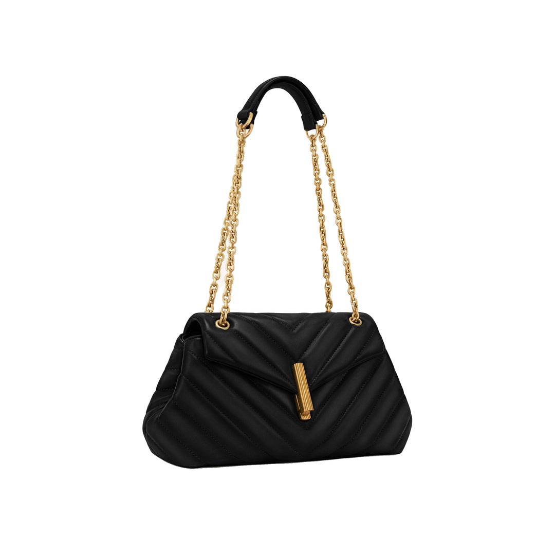 JW PEI Valerie Quilted Chain Flap Shoulder Bag - Black