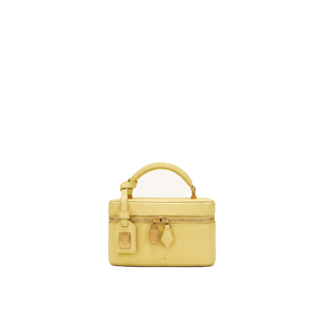 JW PEI Cleo Box Shape Top Handle Bag - Yellow