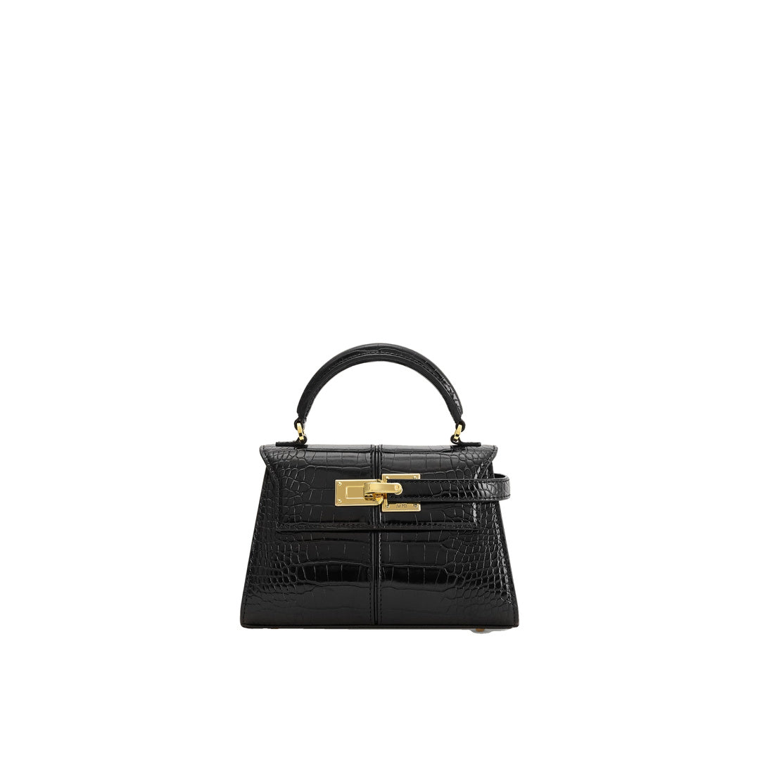 JW PEI Elise Top Handle Bag - Black Croc