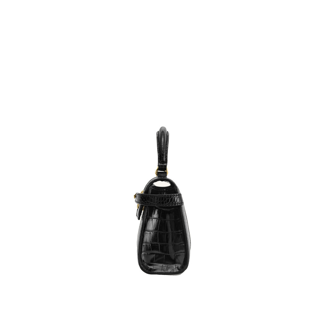 JW PEI Elise Top Handle Bag - Black Croc