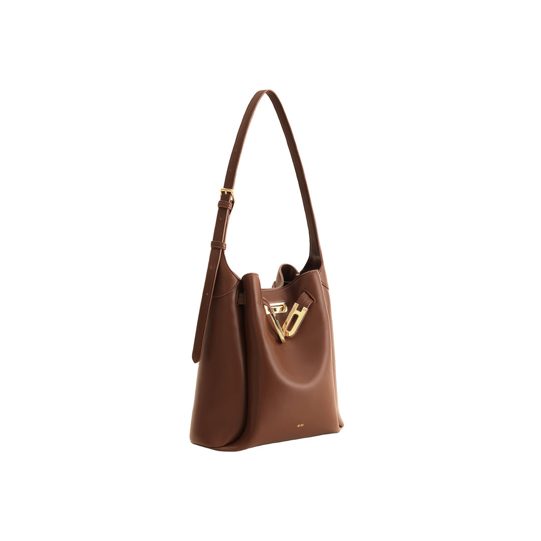 JW PEI Charlene Double Buckle Hobo Bag - Brown