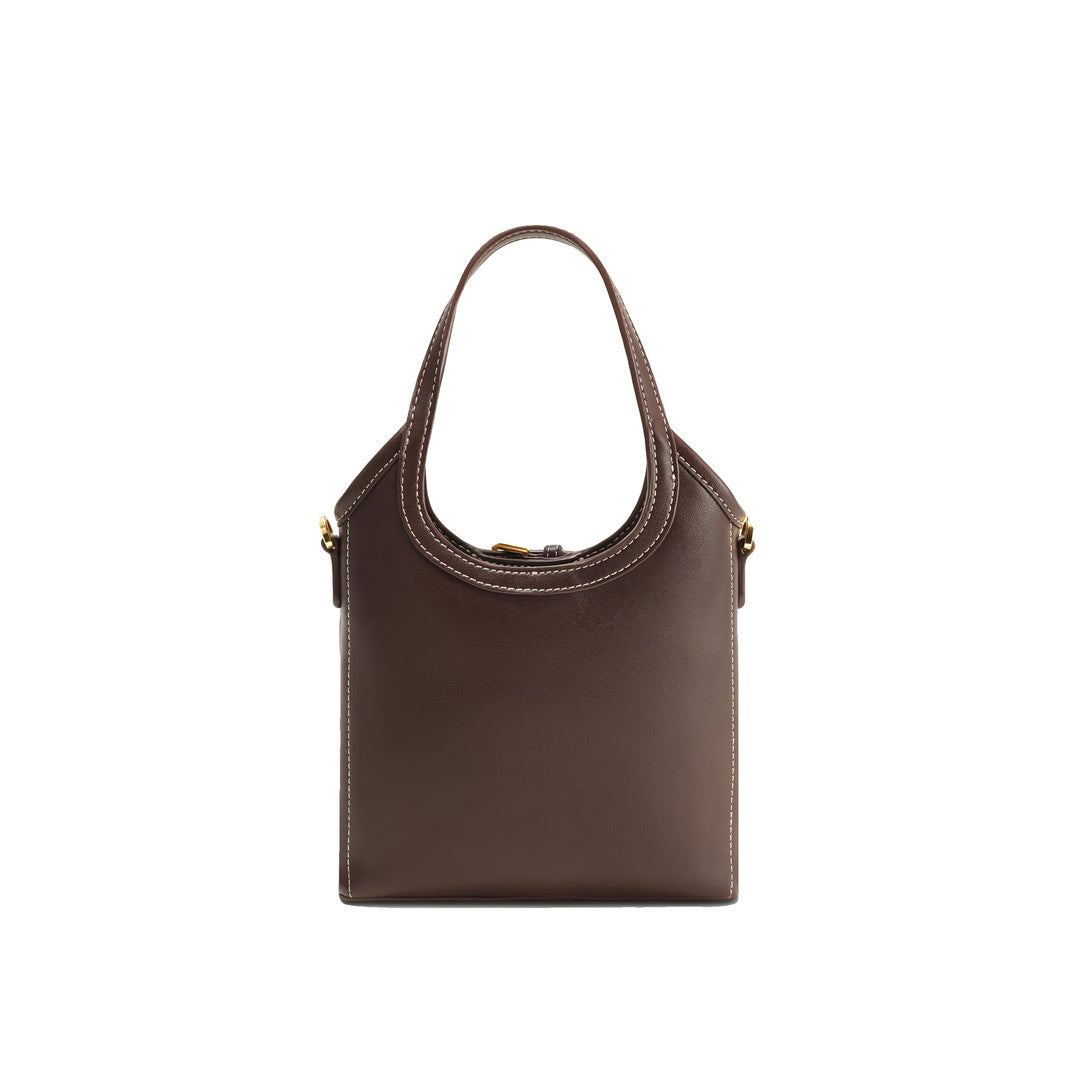JW PEI Brooke Mini Belted Embellished Top Handle Bag - Dark Brown