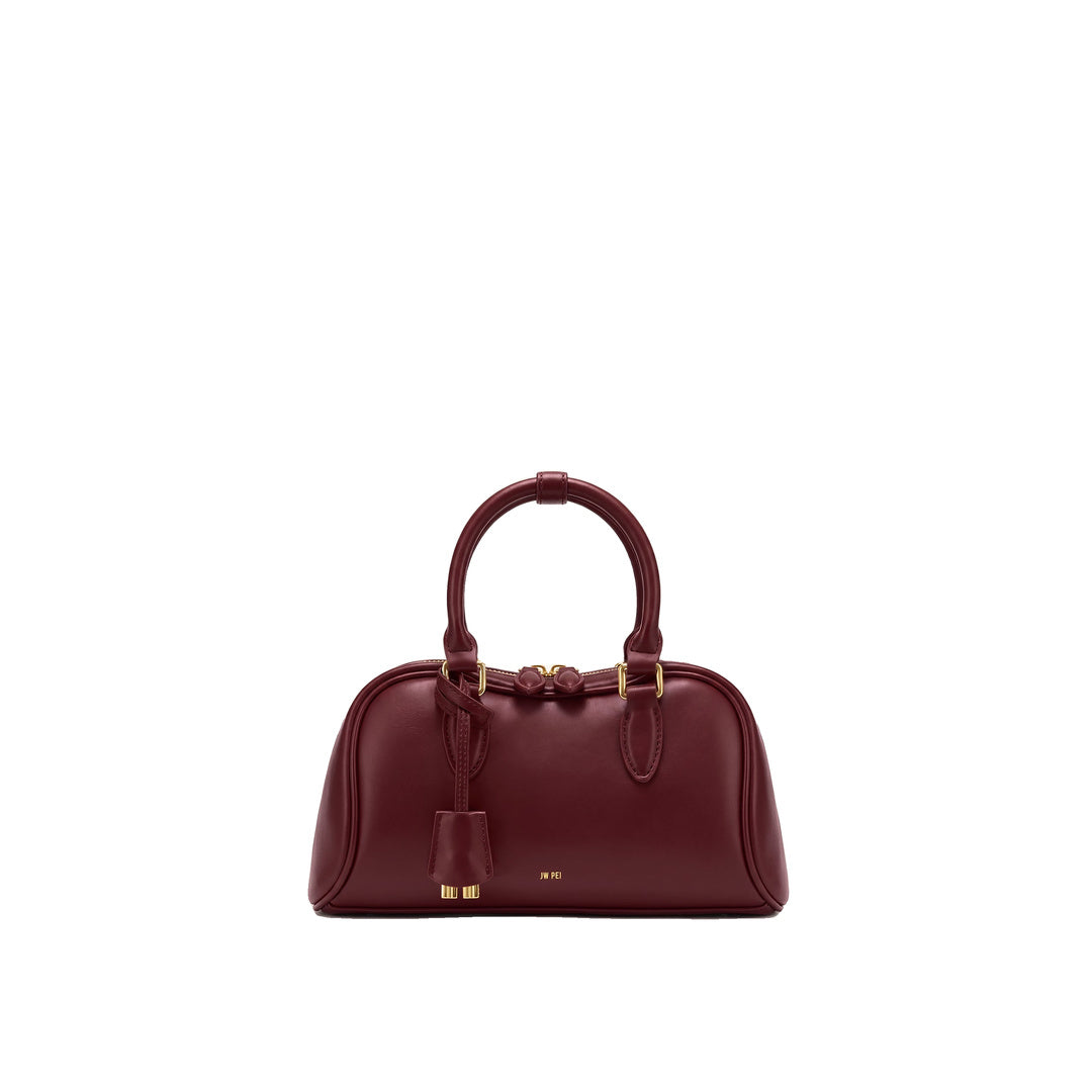 JW PEI Rosalie Bowler Top Handle Bag - Dark Burgundy