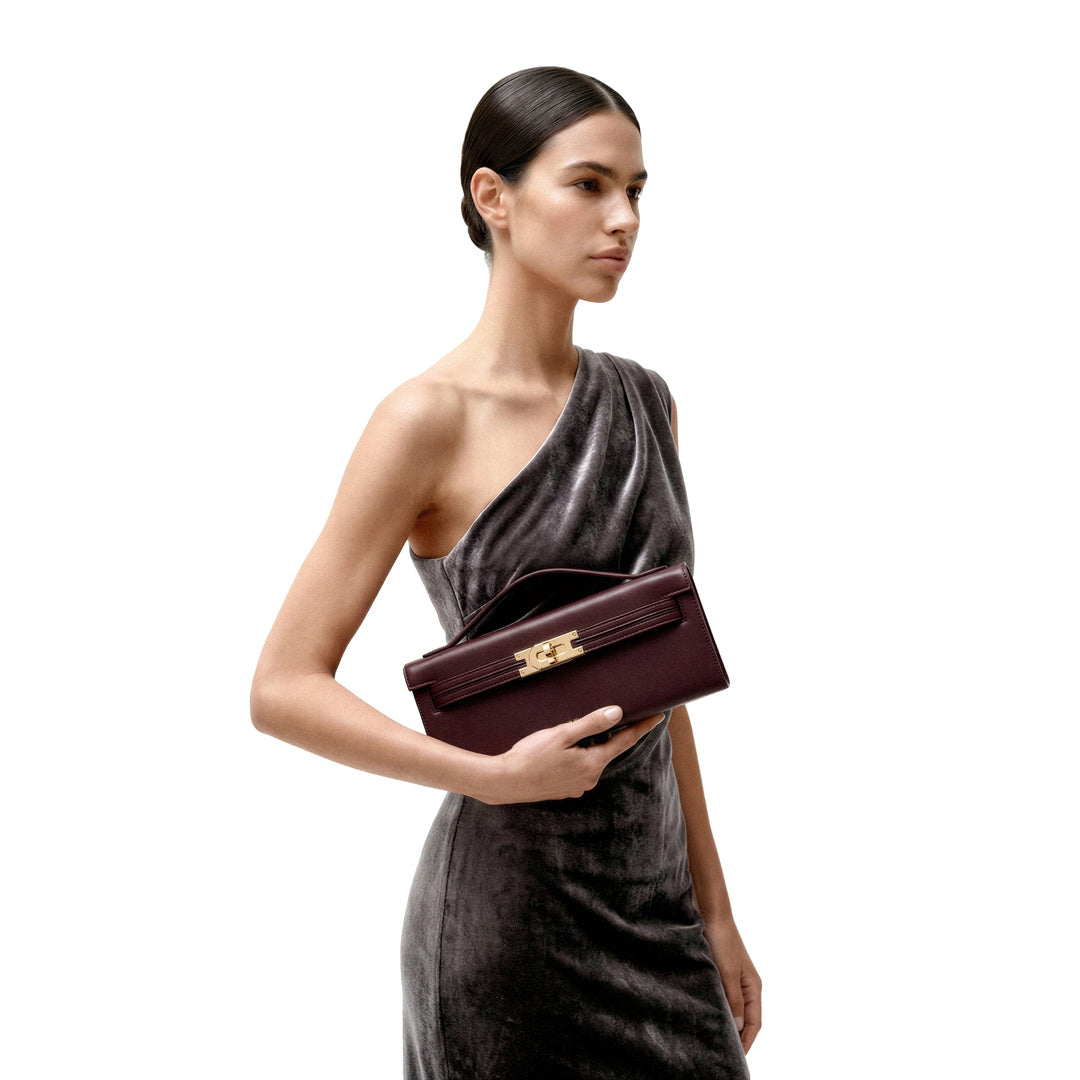 JW PEI Bria Structured Top Handle Bag - Deep Burgundy