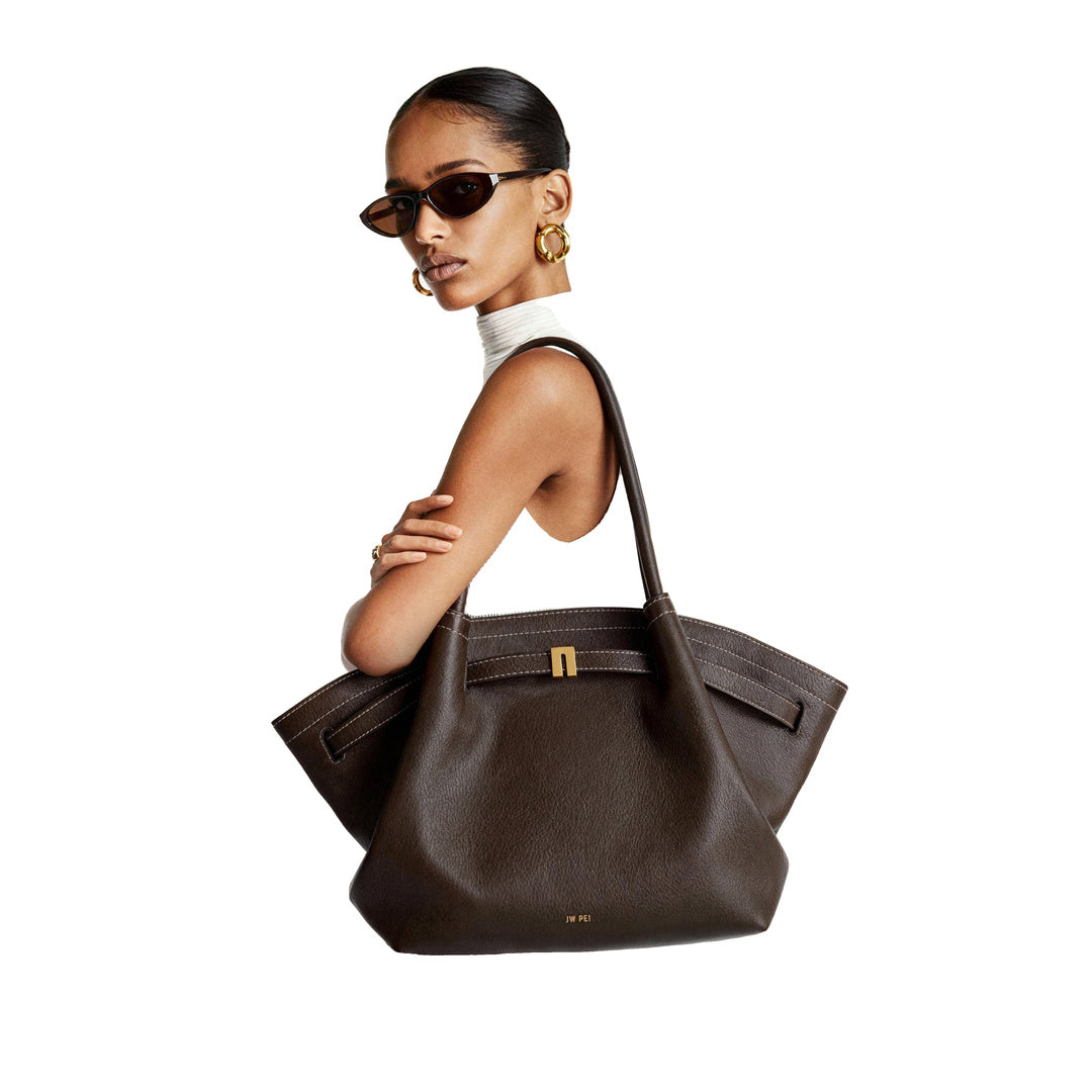 JW PEI Hana Large Tote Bag - Dark Brown
