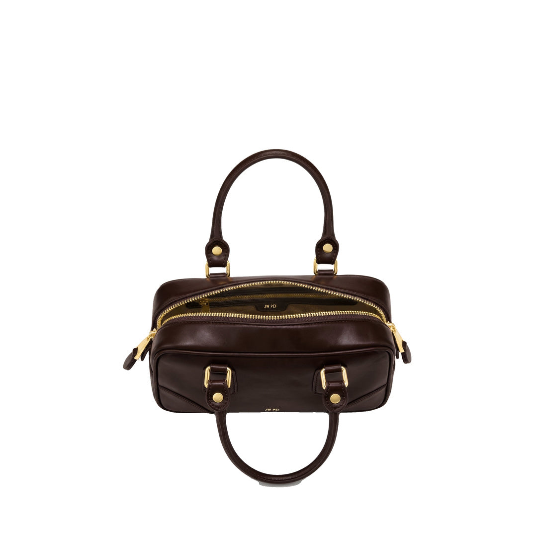JW PEI Odette Boston Top Handle Bag - Dark Brown