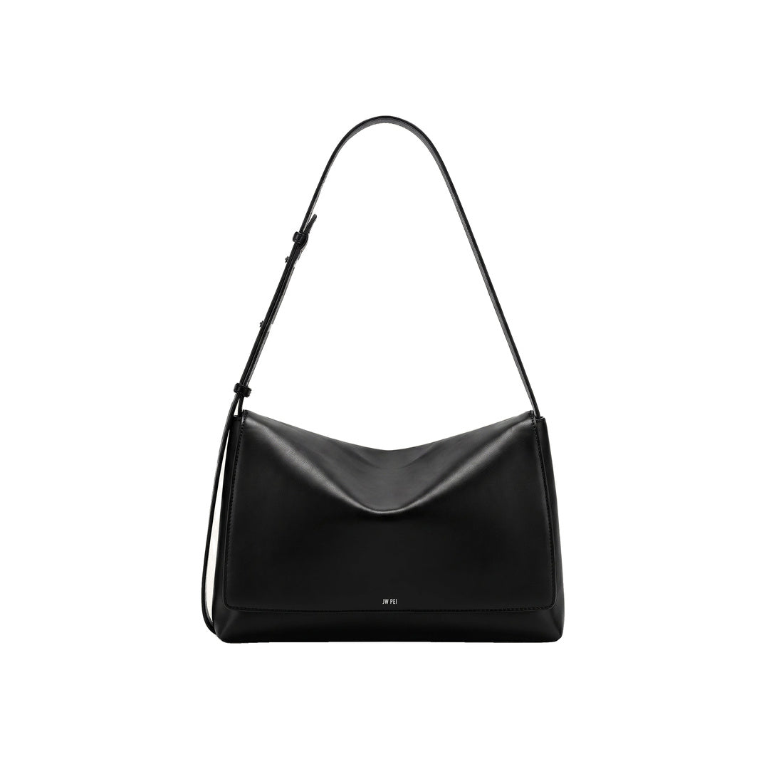 JW PEI Isolde Flap Shoulder Bag - Black