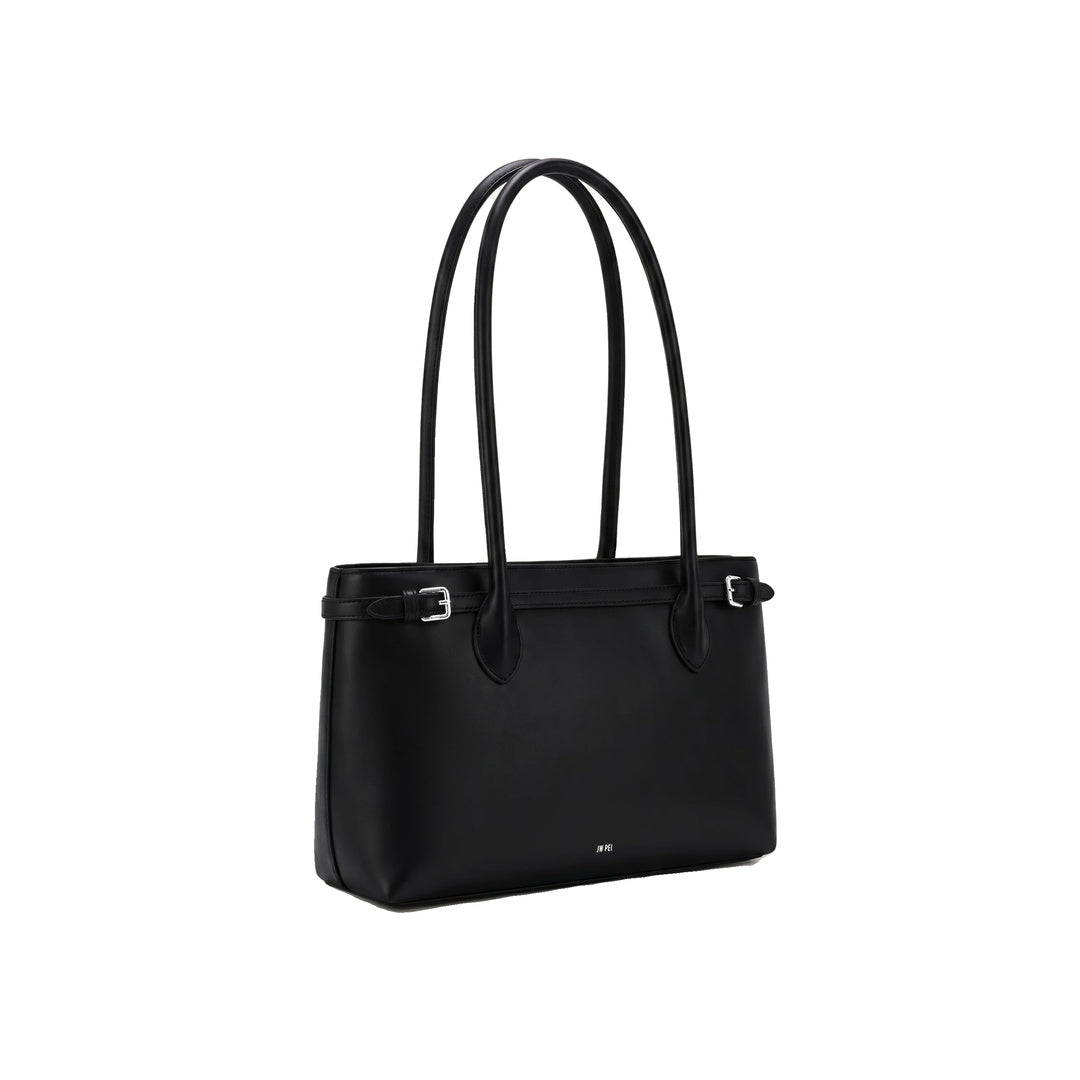 JW PEI Camille Buckle Strap Tote Bag - Black