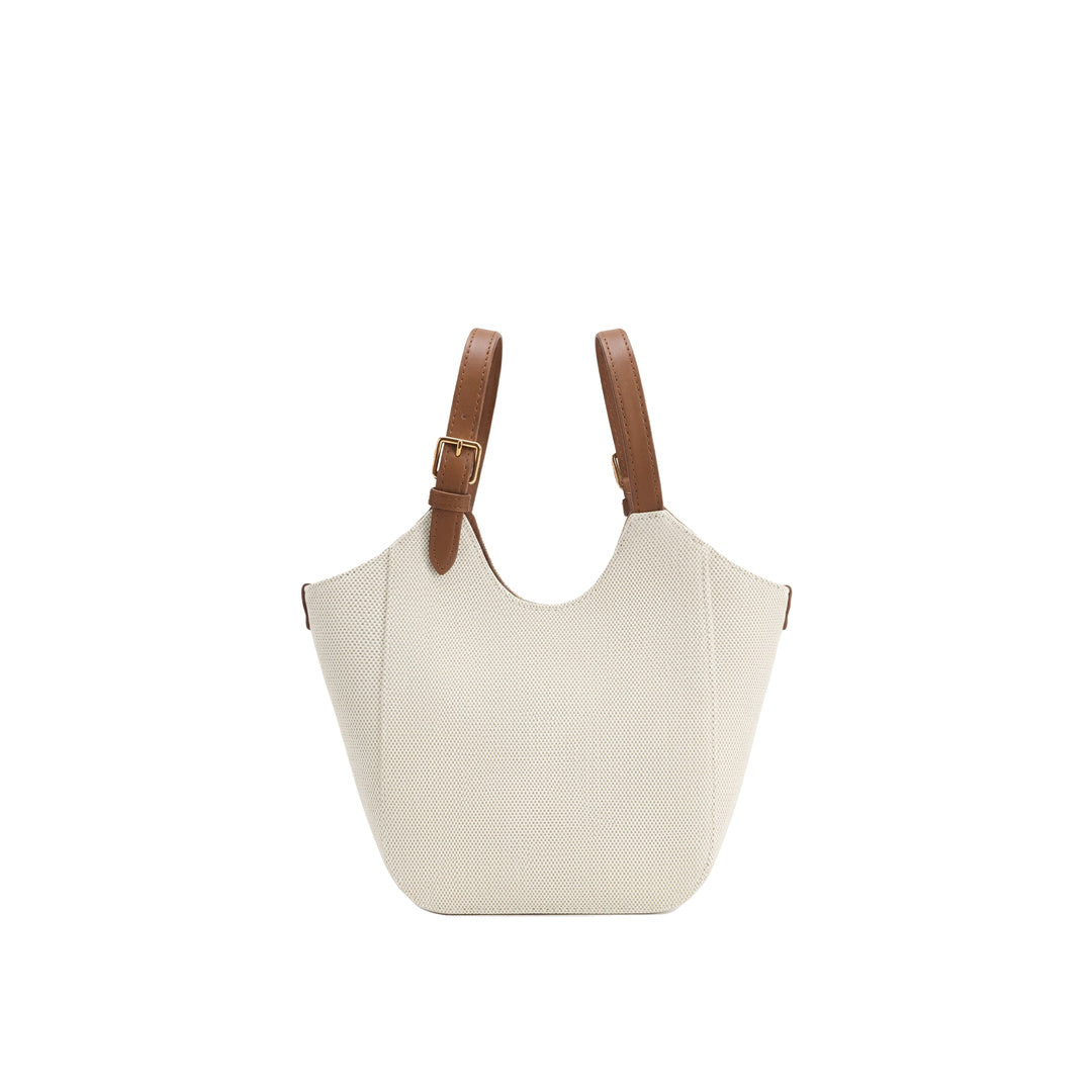 JW PEI Ines Padlock Tote Bag - Brown Canvas