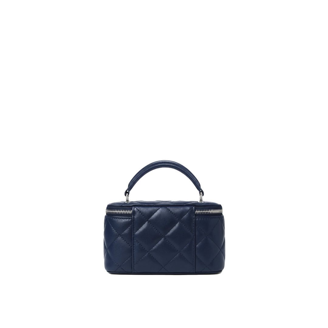 JW PEI Vivienne Quilted Vanity Top Handle Bag - Navy