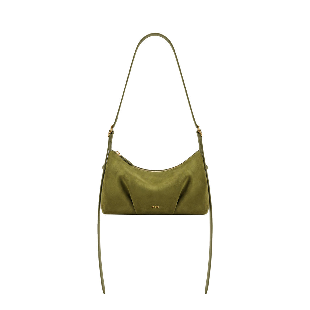 JW PEI Loriette Faux Suede Crossbody Bag - Olive Green