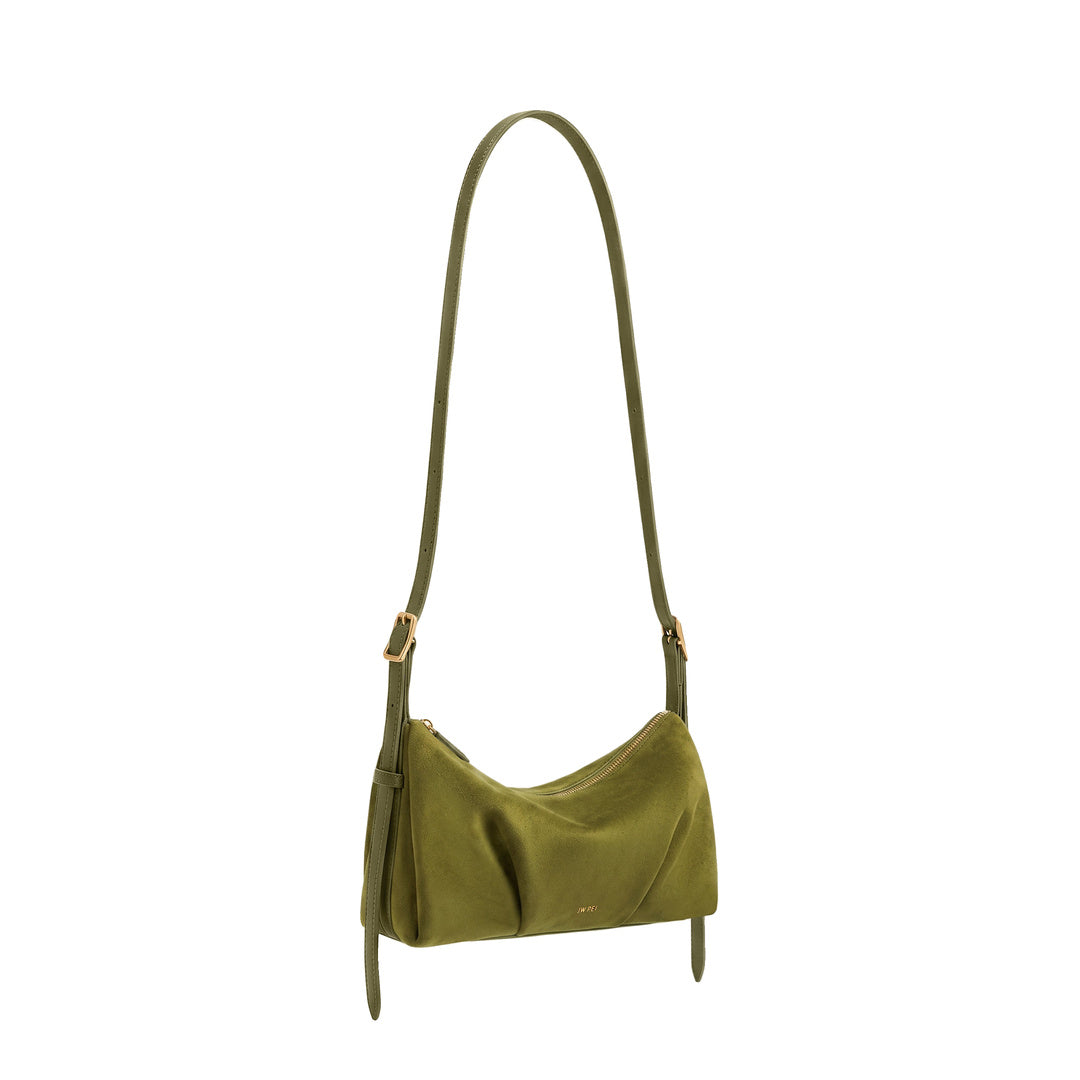 JW PEI Loriette Faux Suede Crossbody Bag - Olive Green