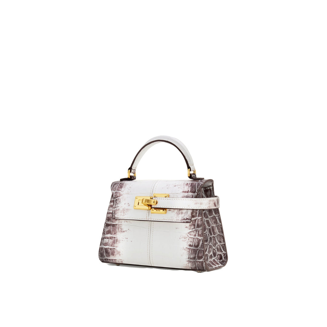 JW PEI Elise Top Handle Bag - White Croc