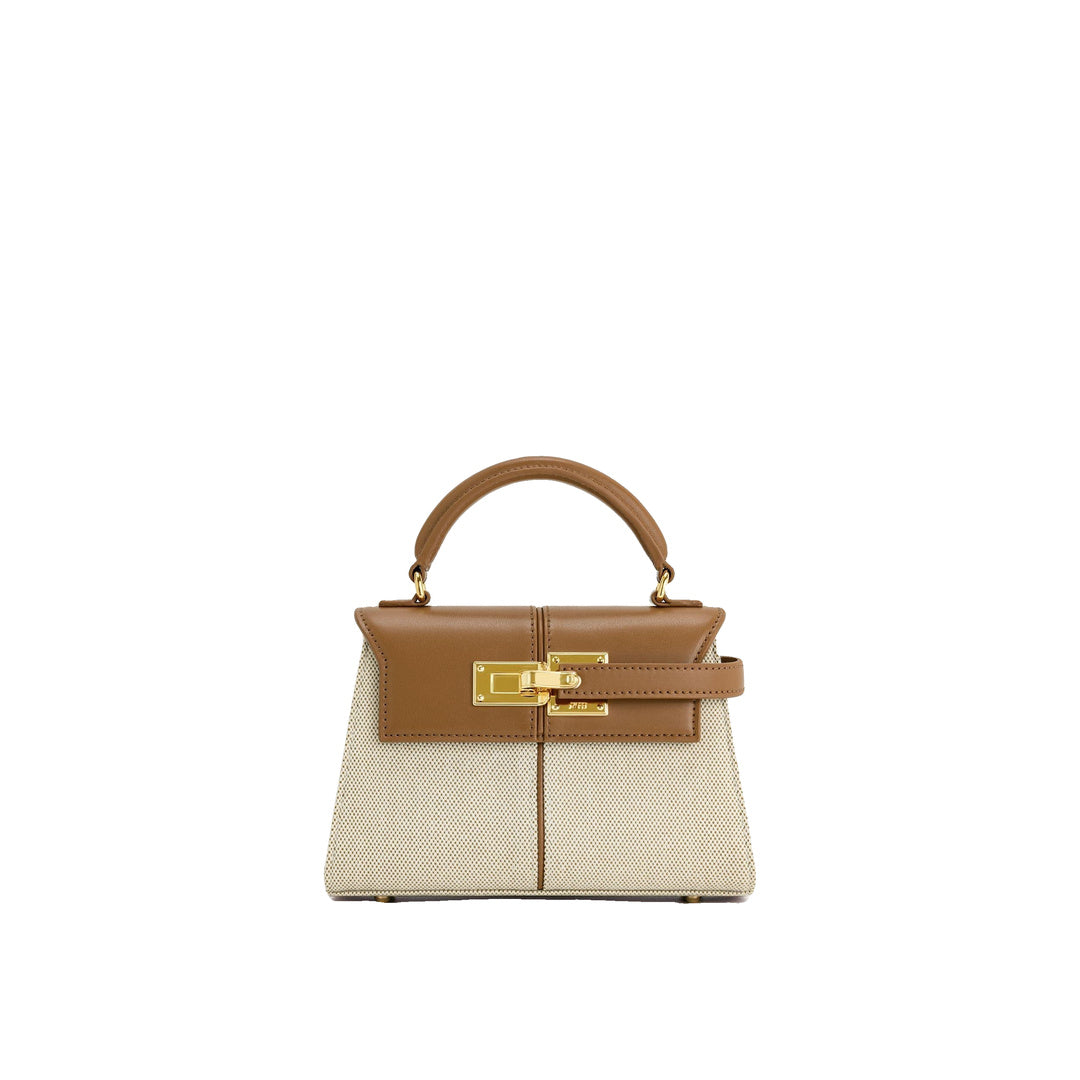 JW PEI Elise Top Handle Bag - Brown Canvas