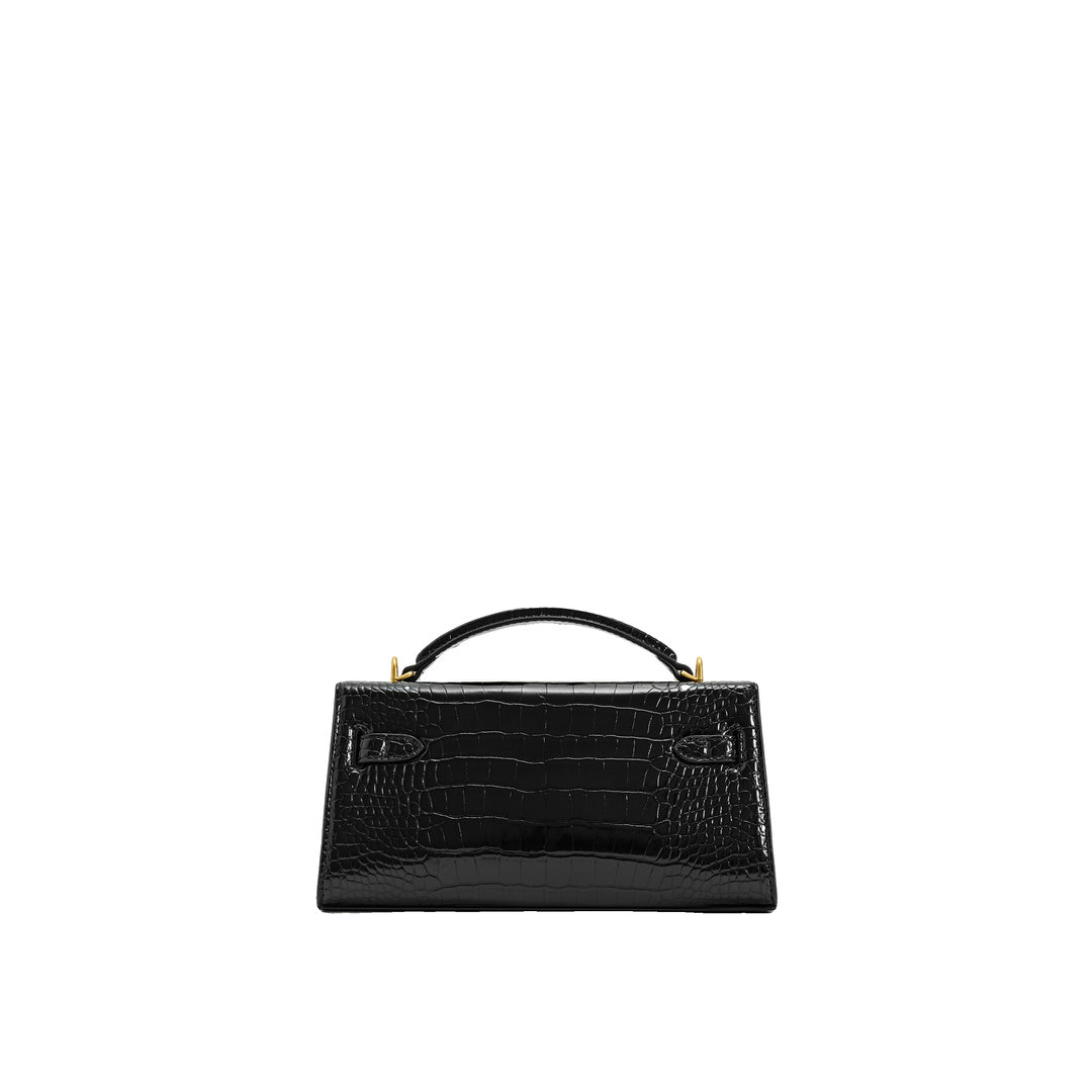 JW PEI Noor Top Handle Bag - Black Croc