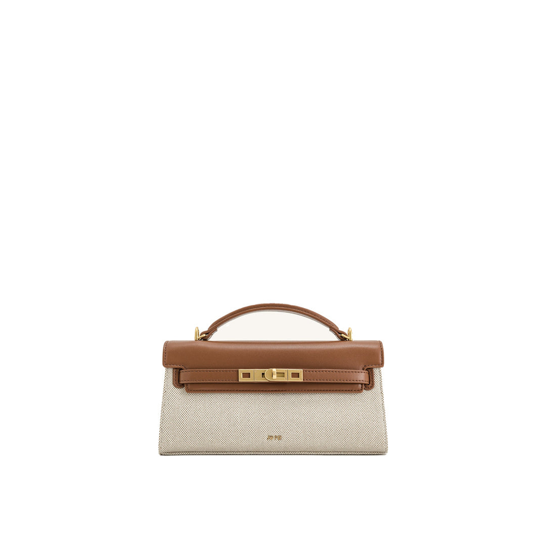 JW PEI Noor Top Handle Bag - Brown Canvas