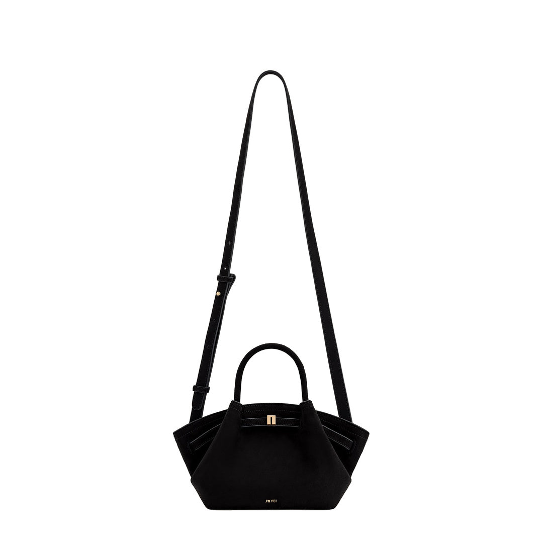JW PEI Hana Mini Faux Suede Tote Bag - Black
