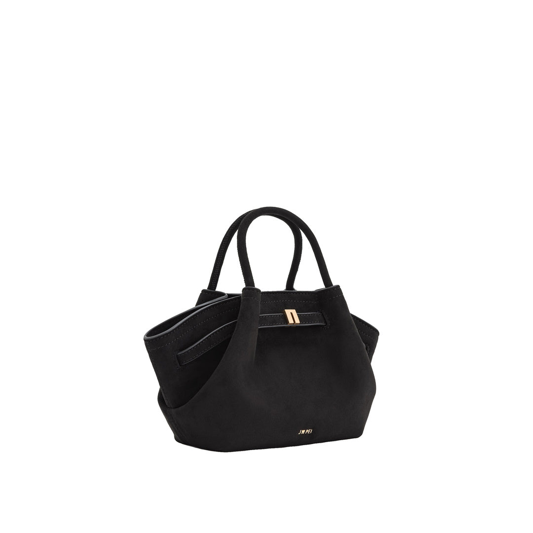 JW PEI Hana Mini Faux Suede Tote Bag - Black