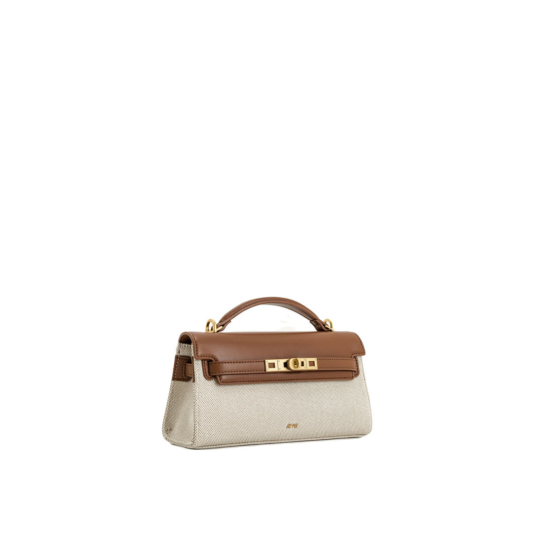 JW PEI Noor Top Handle Bag - Brown Canvas