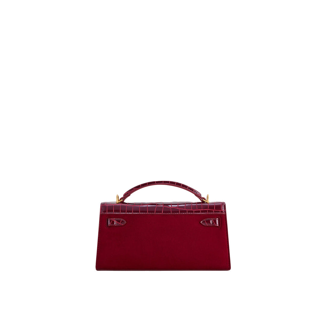 JW PEI Noor Faux Suede Top Handle Bag - Red