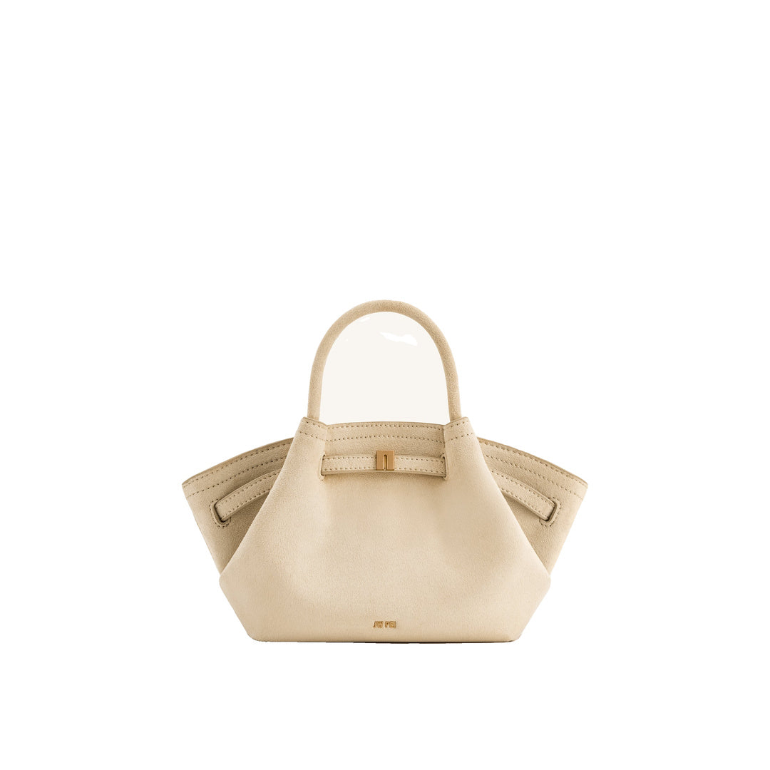 JW PEI Hana Mini Faux Suede Tote Bag - Off White