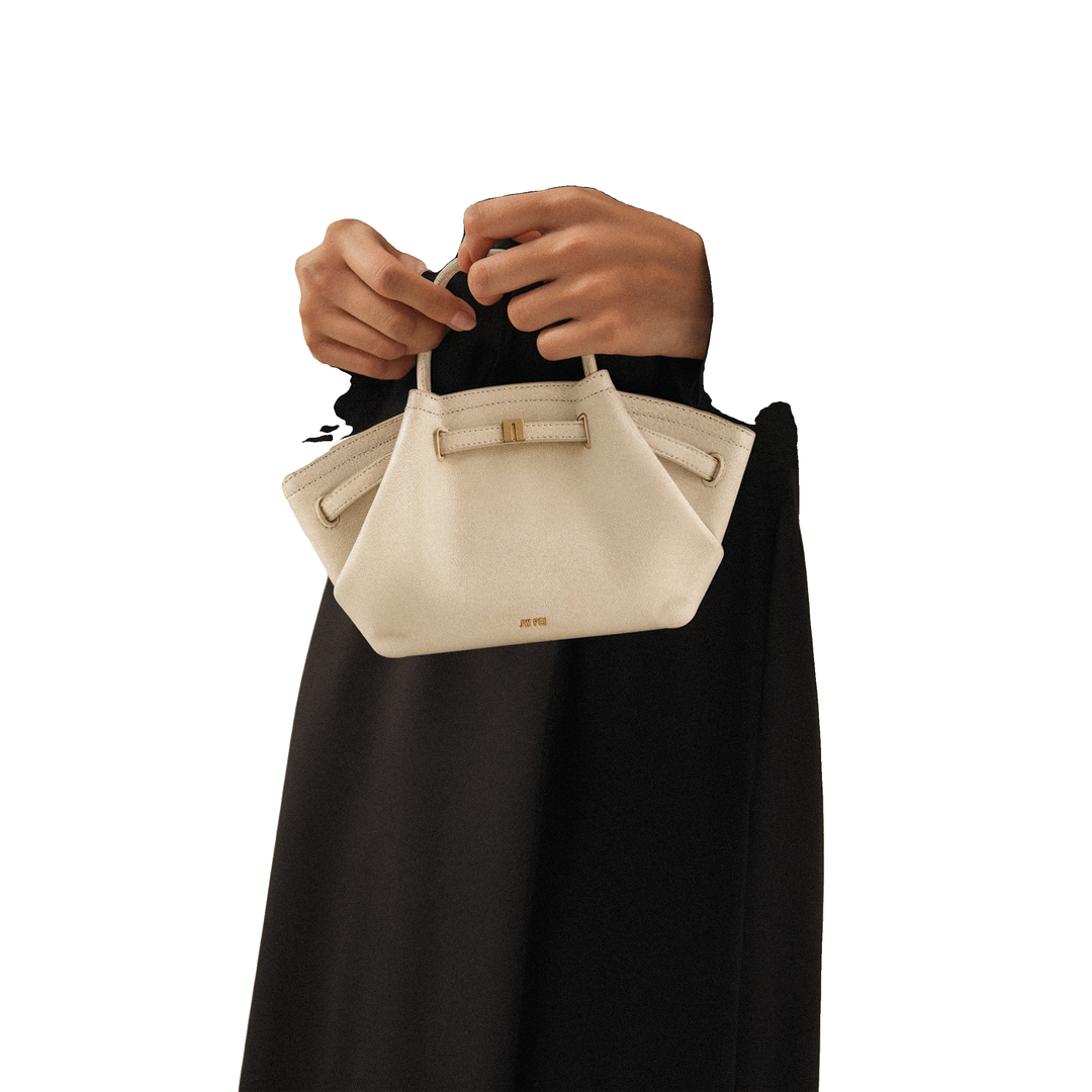 JW PEI Hana Mini Faux Suede Tote Bag - Off White
