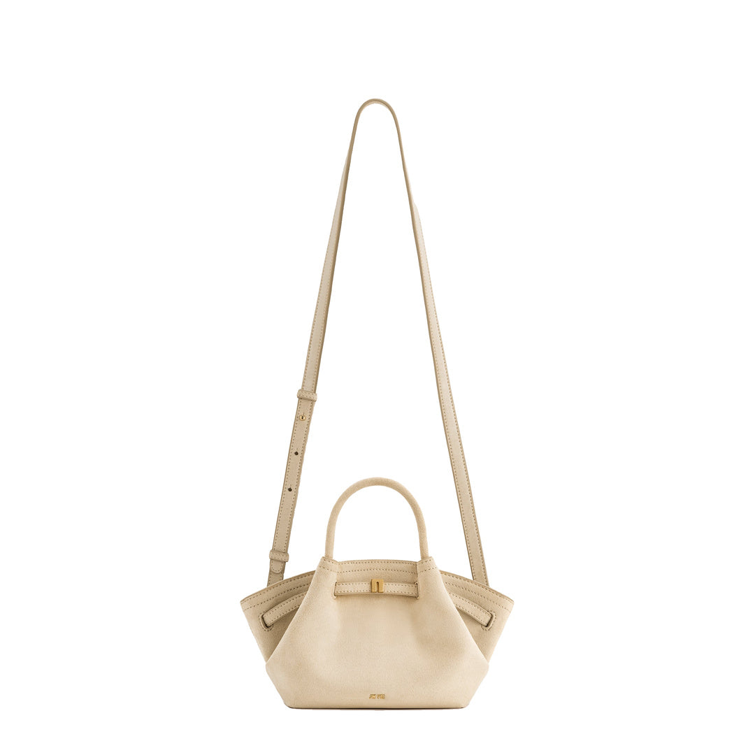 JW PEI Hana Mini Faux Suede Tote Bag - Off White