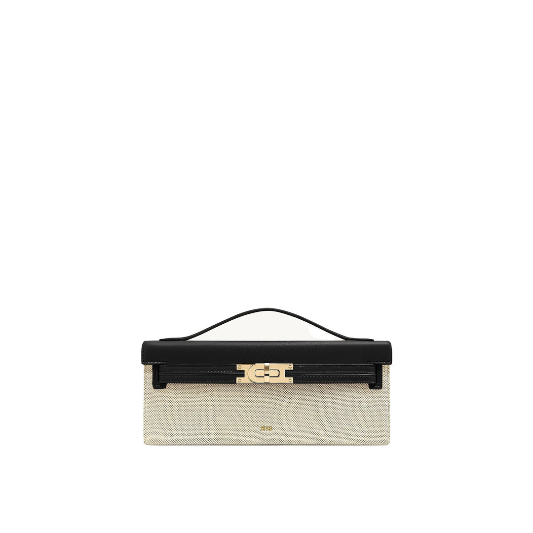 JW PEI Bria Structured Top Handle Bag - Black Canvas