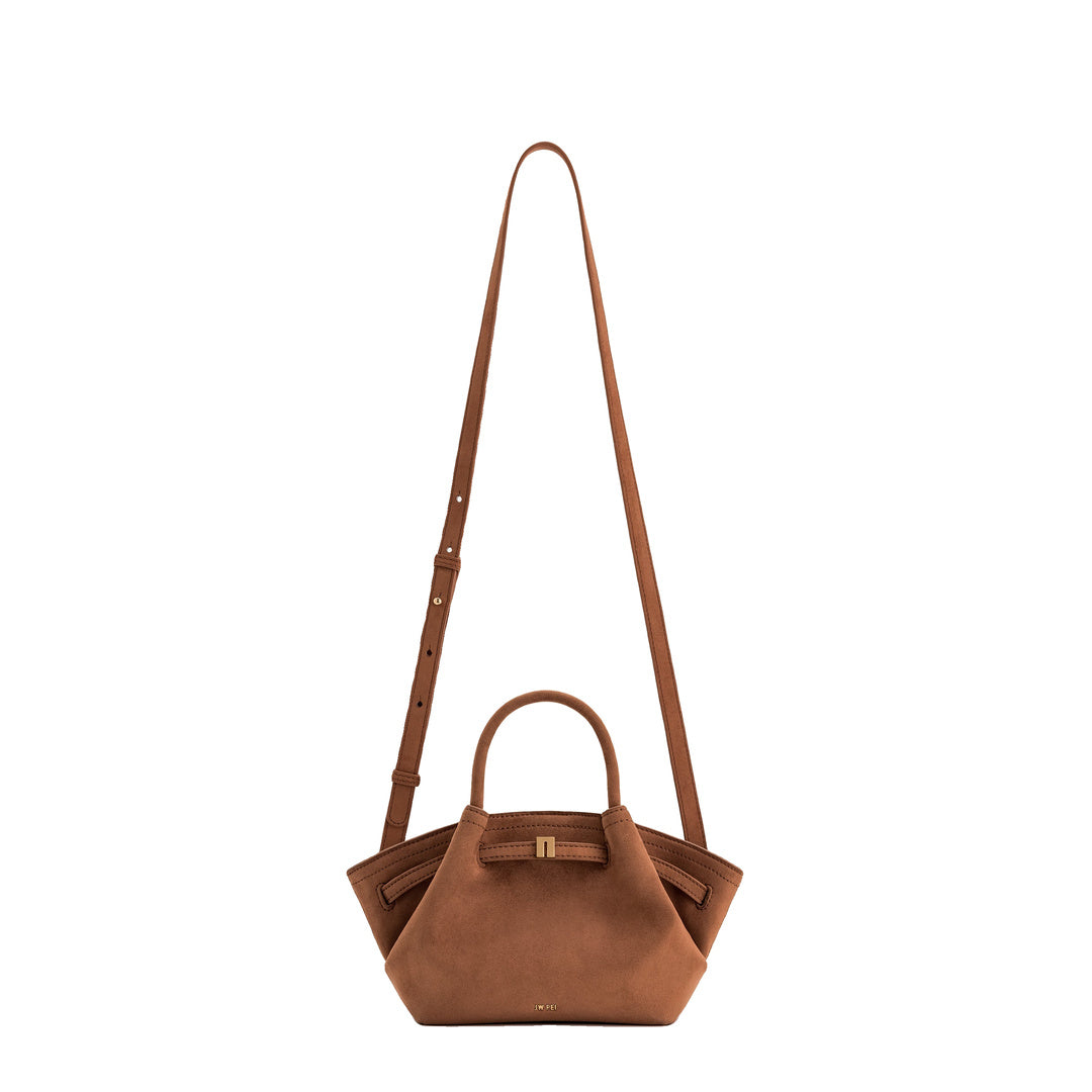 JW PEI Hana Mini Faux Suede Tote Bag - Brown