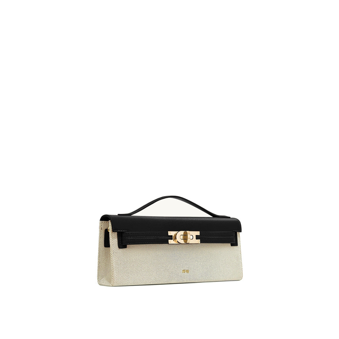 JW PEI Bria Structured Top Handle Bag - Black Canvas
