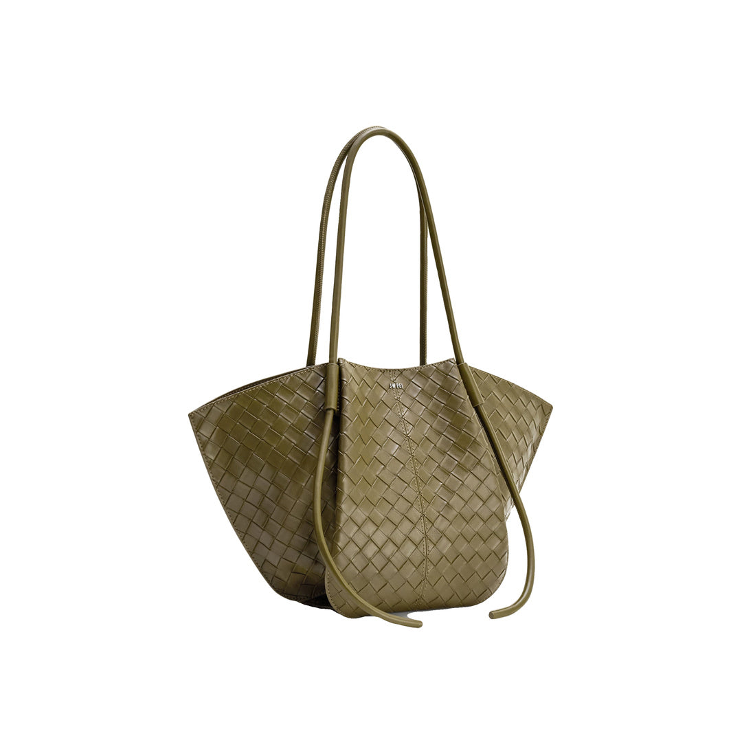 JW PEI Nala Wide Weave Texture Tote Bag - Olive Green
