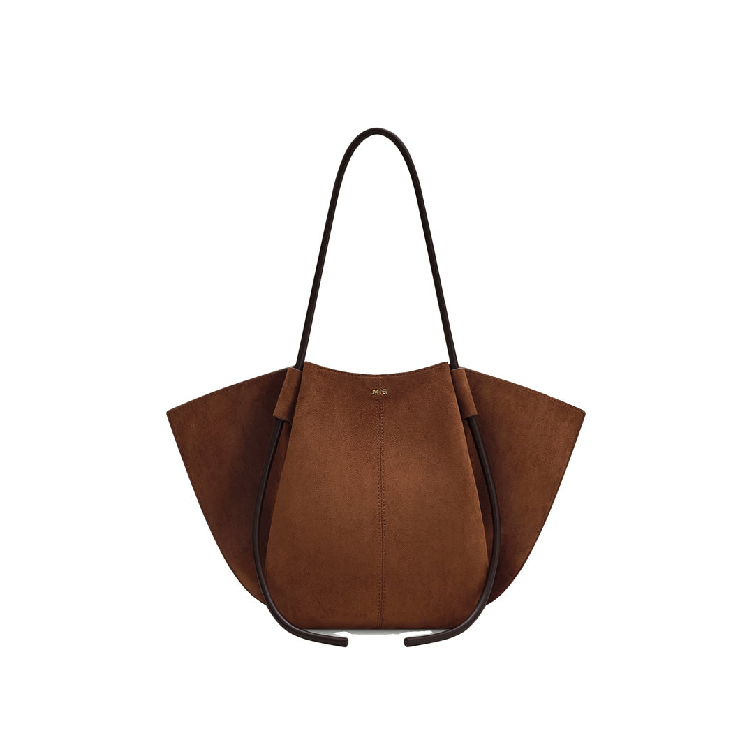 JW PEI Nala Faux Suede Wide Tote Bag - Brown