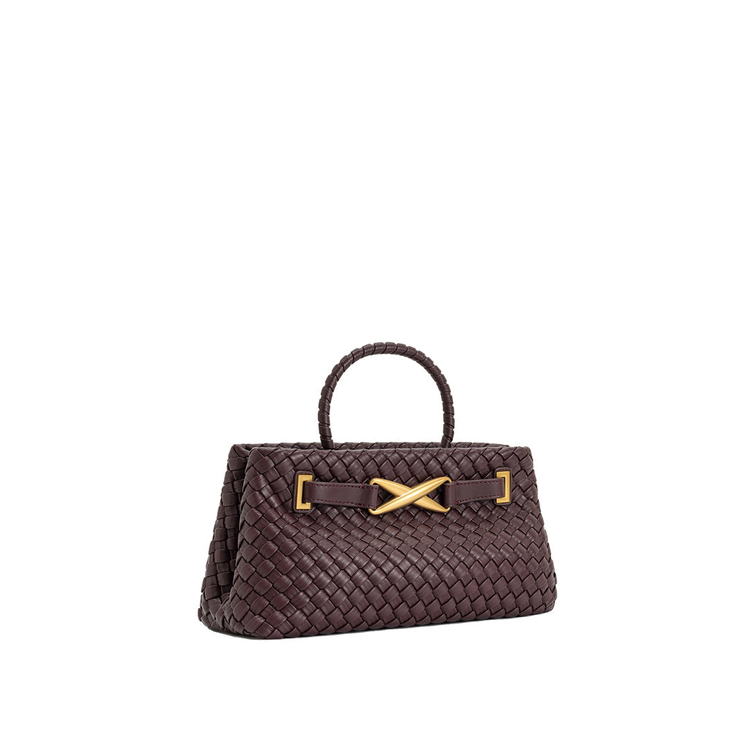 JW PEI Elora Woven Tote Bag - Deep Burgundy