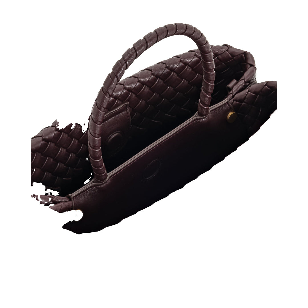 JW PEI Elora Woven Tote Bag - Deep Burgundy