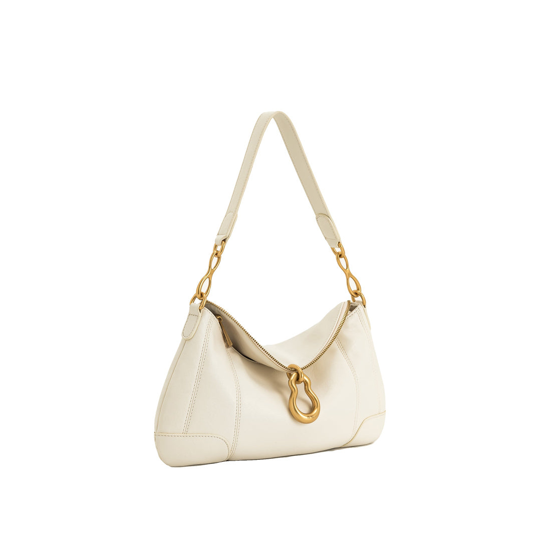 JW PEI Jayla Metal Pendant Embellished Shoulder Bag - White